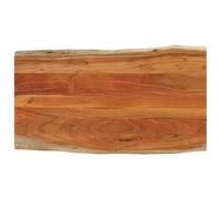 Qnhdfrt Piano in legno massello di acacia 100 x 60 x 3 8 cm, bordo naturale rustico, per tavolini da bar e progetti di mobili, tavolo robusto per interni ed esterni