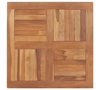 Qnhdfrt Piano in teak massiccio, 80 x 80 x 2,5 cm, quadrato, piano in legno di alta qualità, per tavolo da pranzo, cucina e esterni, durevole e resistente alle intemperie