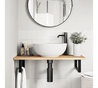 Qnhdfrt Piano Lavabo Grezzo 80x40x2 cm Legno di Acacia Massello