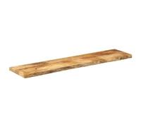Qnhdfrt Piano per Tavolo 140x30 cm in Legno Massello di Mango Grezzo | Lastra rettangolare rustica con bordo vivo per creare scrivanie e tavolini da caffè in soggiorno o in ufficio.