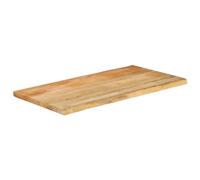 Qnhdfrt Piano Tavolo 110x60x2,5 cm Legno Massello Mango Bordi Vivi | Lastra rustica per personalizzare la scrivania in ufficio o il bancone in cucina, compatibile con diverse basi.