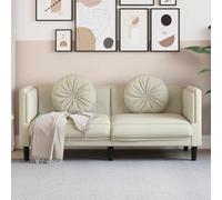 Qnhdfrt Piccolo divano a due posti color crema velluto design moderno confortevole per soggiorno lounge e lettura
