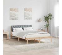 Qnhdfrt Pino 135x190 Letto con Rete a Doghe, Piattaforma Marrone/Grigio, 2 Persone