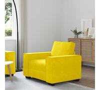 Qnhdfrt Poltrona gialla 60 cm velluto poltrona relax per soggiorno con comodi braccioli e comoda imbottitura