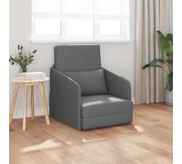 Qnhdfrt Poltrona letto 2 in 1 grigio scuro 65 x 80 x 83 cm in tessuto con funzione sonno e rivestimenti rimovibili per piccoli appartamenti e camere degli ospiti