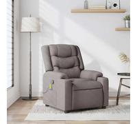 Qnhdfrt Poltrona lounge in tessuto tortora con funzione di riposo manuale e massaggio vibrante a 6 punti, comoda per soggiorno, camera da letto, relax