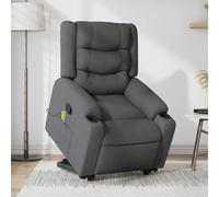 Qnhdfrt Poltrona massaggiante con supporto elettrico, grigio scuro, con massaggio vibrante e funzione di riposo manuale, per soggiorno, camera da letto