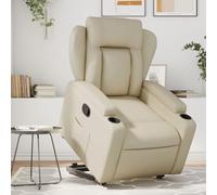 Qnhdfrt Poltrona relax con supporto per alzarsi, elettrica, 77 x 100 cm, in similpelle, con funzione sdraiata fino a 135°, per soggiorno, camera da letto