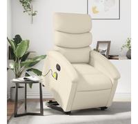 Qnhdfrt Poltrona relax elettrica con supporto per alzarsi, funzione massaggio e posizione sdraiata, in ecopelle, comoda per soggiorno, camera da letto, interni