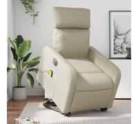 Qnhdfrt Poltrona relax elettrica con supporto per alzarsi, massaggio vibrante e funzione sdraiata, in pelle sintetica, per soggiorno e camera da letto, comoda e di supporto