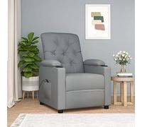 Qnhdfrt Poltrona relax elettrica in tessuto grigio chiaro con telecomando e 3 posizioni reclinabili per una comoda televisione Relax in soggiorno camera da letto