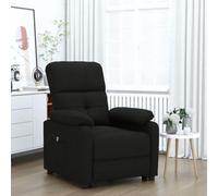 Qnhdfrt Poltrona relax elettrica in tessuto nero con telecomando e funzione sdraiata per soggiorno, camera da letto, 73 x 90 x 100 cm, comoda e durevole