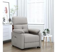 Qnhdfrt Poltrona relax elettrica in tessuto tortora con telecomando e funzione sdraio, 73 x 90 x 100 cm, comoda per soggiorno e camera da letto