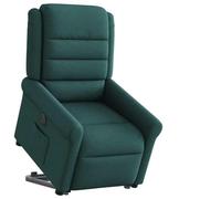 Qnhdfrt Poltrona relax elettrica in tessuto verde scuro con supporto per alzarsi, larghezza 73 cm, schienale regolabile elettricamente fino a 135°, comoda poltrona da lettura, design moderno per