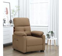 Qnhdfrt Poltrona relax elettrica marrone in tessuto con funzione reclinabile, comoda per soggiorno, poltrona TV, stabile, durevole, 73 x 90 x 100 cm