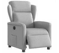 Qnhdfrt Poltrona relax grigio nuvola con funzione reclinabile elettrica a 135°, 78 x 95 x 100 cm, in tessuto traspirante e telaio in legno e metallo, comoda e moderna per soggiorno, balcone, camera da