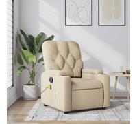 Qnhdfrt Poltrona relax in tessuto 74 cm di larghezza con funzione di riposo manuale a 135° a 6 punti, supporto per bicchiere, tasca laterale, telaio in legno e metallo solido per soggiorno, camera da