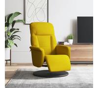 Qnhdfrt Poltrona relax in velluto giallo con poggiapiedi, funzione di riposo manuale, girevole a 360 gradi, spessore imbottito, comfort per soggiorno, camera da letto, balcone
