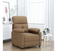 Qnhdfrt Poltrona relax marrone con funzione sdraiata manuale, in tessuto, per soggiorno, per interni, dimensioni 73 x 90 x 100 cm, comoda e stabile