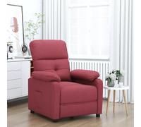 Qnhdfrt Poltrona relax rosso vino con funzione di riposo manuale, in tessuto per soggiorno, poltrona TV, comoda, 73 x 90 x 100 cm, stabile e durevole