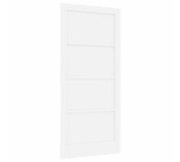 Qnhdfrt Porta da Interno Scorrevole Bianca in Legno 93 x 202 cm | Pannello per porta scorrevole salvaspazio in legno rustico, ideale per dividere camera da letto, cucina e ufficio.