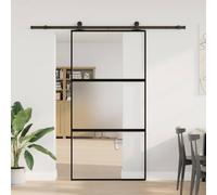Qnhdfrt Porta Scorrevole Interno Vetro Temperato e Alluminio 102,5x205 cm