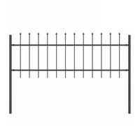Qnhdfrt Recinzione da Giardino in Acciaio, 6 Pannelli 10,2x1,1m, Grigio