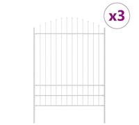 Qnhdfrt Recinzione da Giardino in Acciaio Bianco 170x225 cm 6 Pezzi | Elegante barriera divisoria per delimitare cortile e terrazza, ideale per creare zone d'ombra e supportare piante rampicanti.