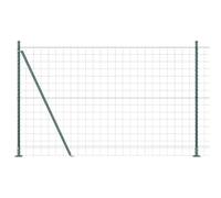 Qnhdfrt Recinzione Giardino con Base Cemento 10x1,4m Rete Acciaio Verde
