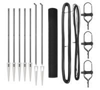Qnhdfrt Recinzione in Rete Saldata con Pali e Picchetti, 10x1,4 m Grigio