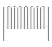 Qnhdfrt Recinzione per Giardino ad Arco DRONTEN 200 x 150 cm Nero