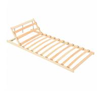 Qnhdfrt Rete a doghe in legno massello con testiera regolabile, 70 x 200 cm, 13 doghe in legno di betulla per un comfort ottimale del sonno, robusta struttura in legno di faggio