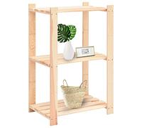 Qnhdfrt Scaffale 3 Ripiani Legno Massello Pino 60x38x90 cm 150 kg | Mobile contenitore multiuso per cucina, dispensa o garage. Struttura grezza personalizzabile con vernice.