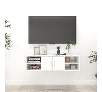 Qnhdfrt Scaffale da parete bianco in legno - 102 x 30 x 29 cm Libreria con 6 scomparti per organizzazione e decorazione in soggiorno, bagno, cucina, design robusto