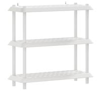 Qnhdfrt Scaffale in Plastica a 3 Ripiani 100x40x96 cm Bianco