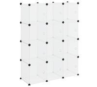 Qnhdfrt Scaffale Modulare a 12 Cubi, Organizer in Plastica PP, Trasparente | Mobiletto salvaspazio modulare ideale per soggiorno, ufficio e corridoio. Pannelli resistenti facili da pulire.