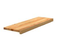 Qnhdfrt Scala in rovere massello 80 x 30 x 2 cm, effetto legno naturale con verniciatura robusta, durevole e versatile come davanzale o elemento decorativo