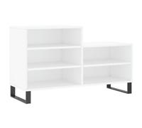 Qnhdfrt Scarpiera Bianca 102x36x60 cm in Legno Multistrato e Metallo