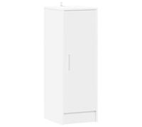 Qnhdfrt Scarpiera Bianca 32x35x70 cm in Legno Multistrato con Anta