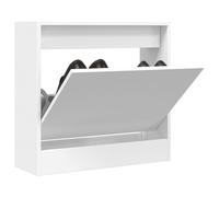 Qnhdfrt Scarpiera bianca, 60 x 21 x 57 cm, in legno sottile, con cassetto pieghevole, salvaspazio, per corridoio, ingresso, campeggio, camper