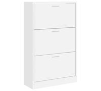 Qnhdfrt Scarpiera Bianca Slim 63x24x103 cm in Legno Multistrato