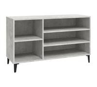 Qnhdfrt Scarpiera grigio cemento in legno e metallo, 102 x 36 x 60 cm, con spazio di archiviazione, piano superiore stabile e funzione di seduta per l'organizzazione delle scarpe salvaspazio nel