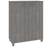 Qnhdfrt Scarpiera HAMAR Grigio Chiaro 85x40x108 cm in Legno Massello