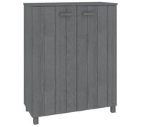 Qnhdfrt Scarpiera HAMAR in Legno di Pino e MDF Grigio Scuro 85x40x108 cm