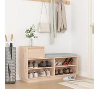 Qnhdfrt Scarpiera in legno massello di pino con cassetto e 4 scomparti 110 x 34 x 61 cm sottile per riporre le scarpe in corridoio salvaspazio