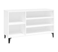Qnhdfrt Scarpiera Salvaspazio Bianca 102x36x60 cm in Legno Multistrato | Mobiletto multiuso per ingresso e corridoio con ampi scomparti e piano d'appoggio stabile per decorazioni o come panca.