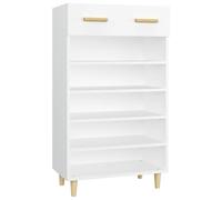 Qnhdfrt Scarpiera Slim Bianca 60x35x105 cm in Legno Multistrato