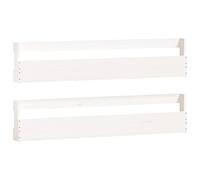 Qnhdfrt Scarpiere a Parete 2pz in Legno di Pino Bianco 110x9x23cm