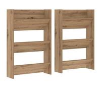 Qnhdfrt Scarpiere da Muro 2 pz 60x18x90 cm in Legno Ingegnerizzato