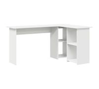 Qnhdfrt Scrivania Angolare Bianca in Legno Ingegnerizzato 142x102x73cm
